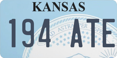 KS license plate 194ATE