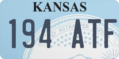 KS license plate 194ATF
