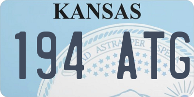 KS license plate 194ATG