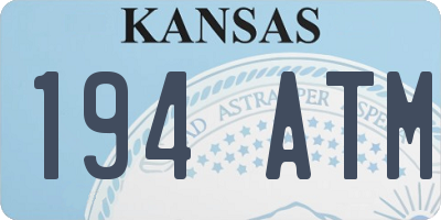 KS license plate 194ATM