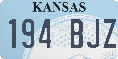 KS license plate 194BJZ
