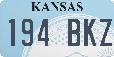 KS license plate 194BKZ
