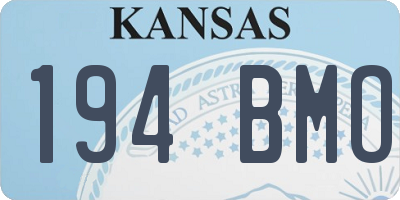 KS license plate 194BMO