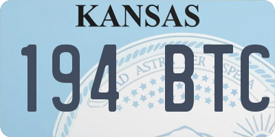 KS license plate 194BTC