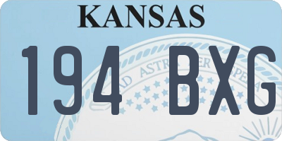 KS license plate 194BXG