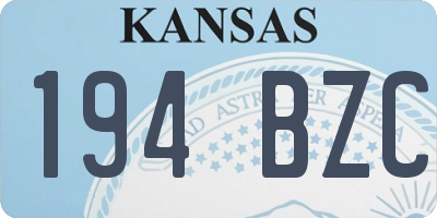 KS license plate 194BZC