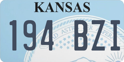 KS license plate 194BZI