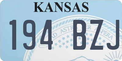 KS license plate 194BZJ