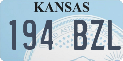 KS license plate 194BZL