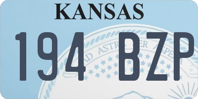 KS license plate 194BZP