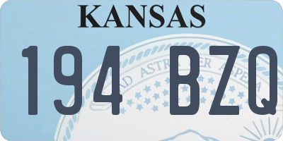 KS license plate 194BZQ