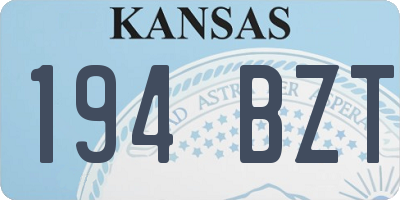 KS license plate 194BZT
