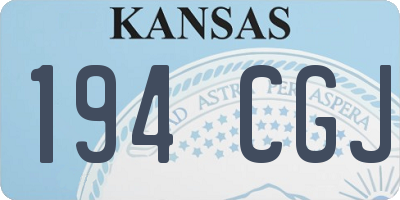 KS license plate 194CGJ