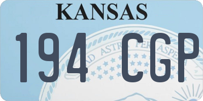 KS license plate 194CGP