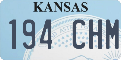 KS license plate 194CHM