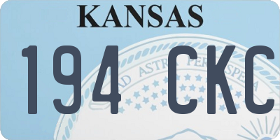 KS license plate 194CKC