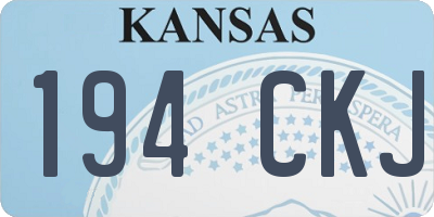 KS license plate 194CKJ