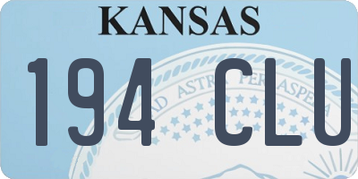 KS license plate 194CLU