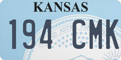 KS license plate 194CMK