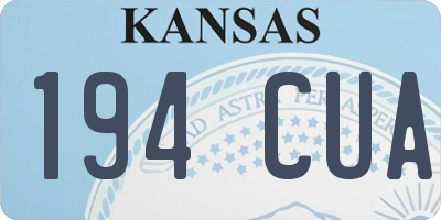 KS license plate 194CUA