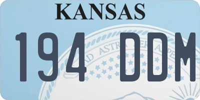 KS license plate 194DDM