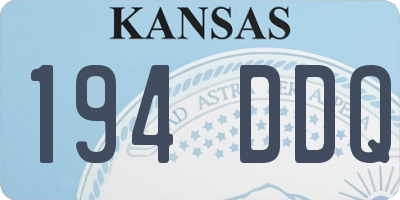 KS license plate 194DDQ
