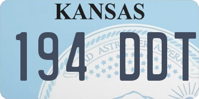 KS license plate 194DDT