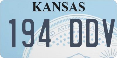 KS license plate 194DDV