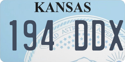 KS license plate 194DDX