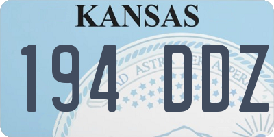 KS license plate 194DDZ