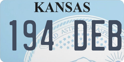 KS license plate 194DEB
