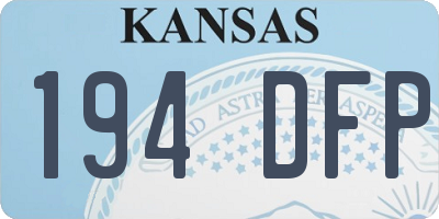 KS license plate 194DFP