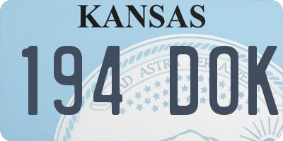 KS license plate 194DOK