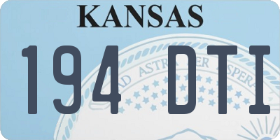 KS license plate 194DTI