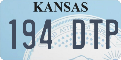 KS license plate 194DTP