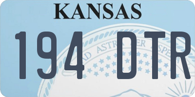 KS license plate 194DTR