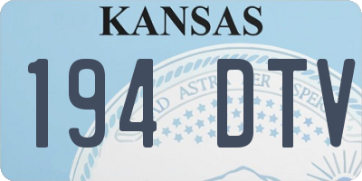 KS license plate 194DTV