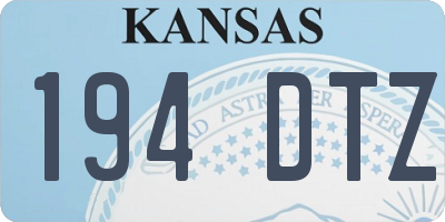 KS license plate 194DTZ