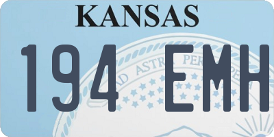 KS license plate 194EMH