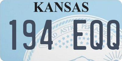 KS license plate 194EQQ