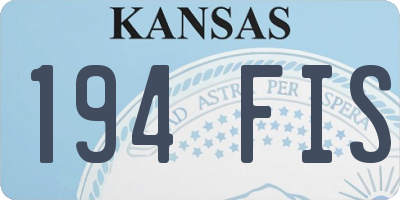 KS license plate 194FIS