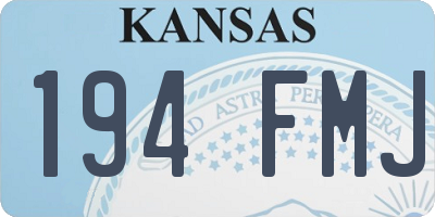 KS license plate 194FMJ