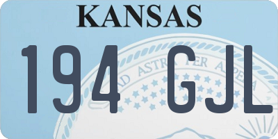 KS license plate 194GJL