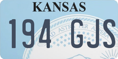 KS license plate 194GJS