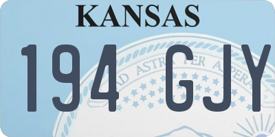 KS license plate 194GJY
