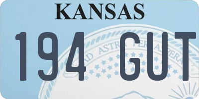 KS license plate 194GUT