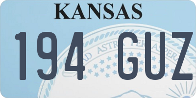 KS license plate 194GUZ