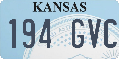 KS license plate 194GVC