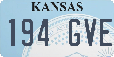 KS license plate 194GVE