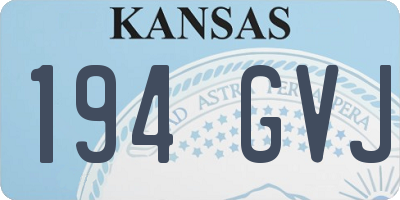 KS license plate 194GVJ